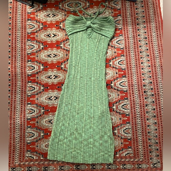 Cult Gaia Green Knit Midi Dress - Picture 1 of 2